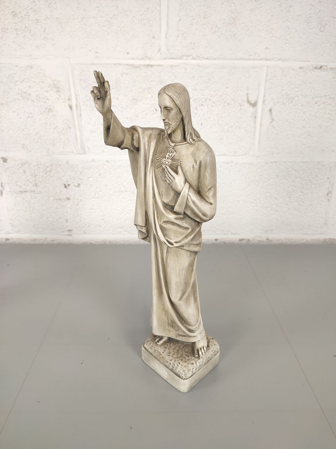 Plaster Jesus statue