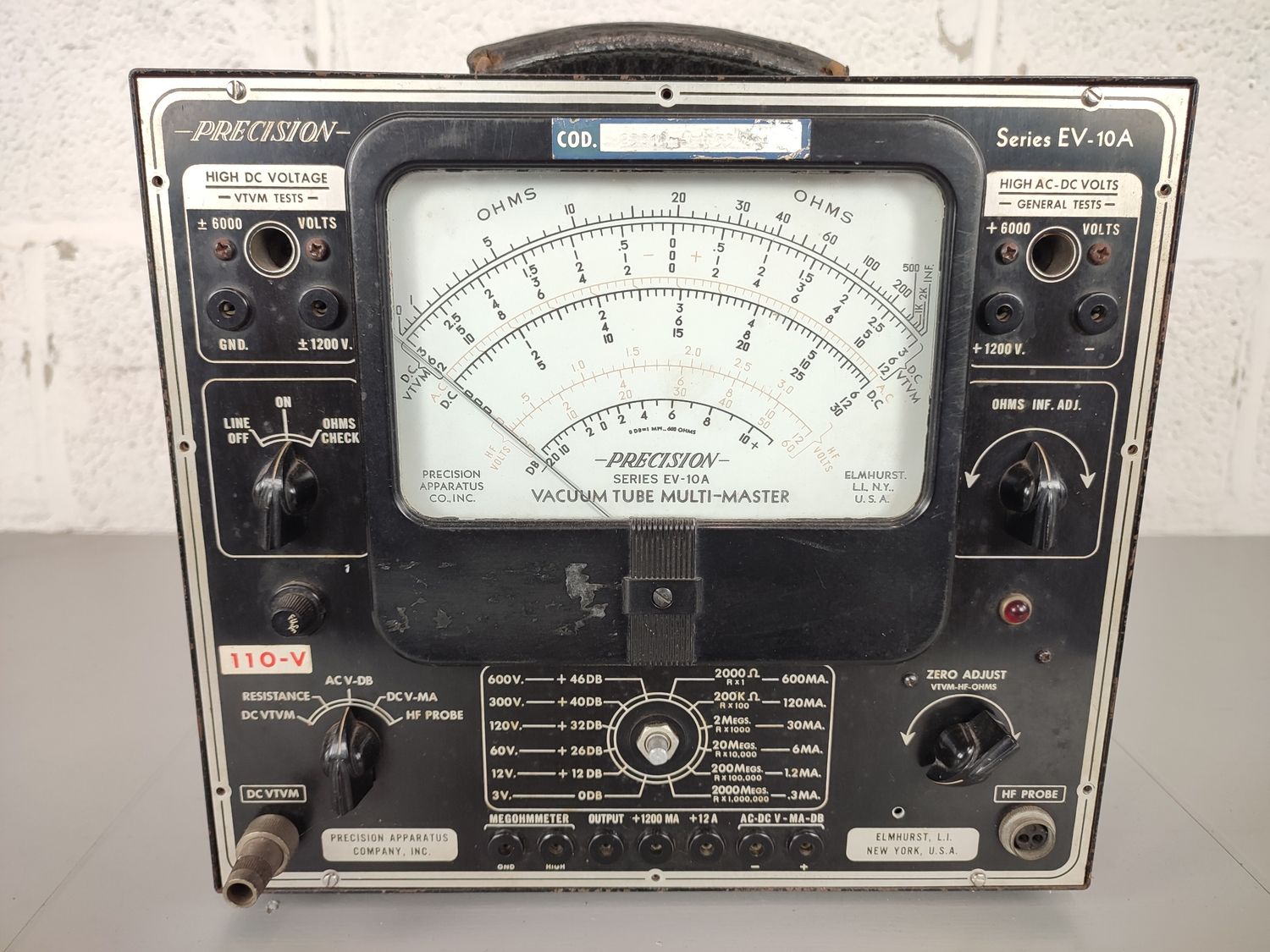 Precision vacuum tube multitester