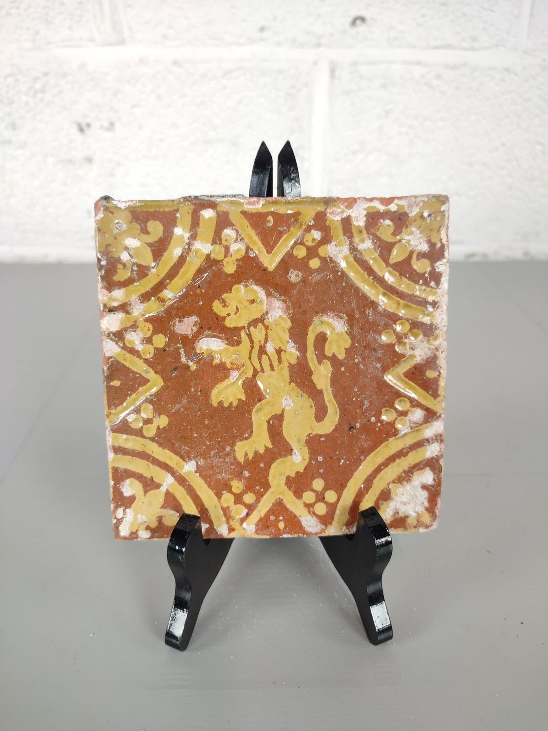 Antique Flemish fireplace tile