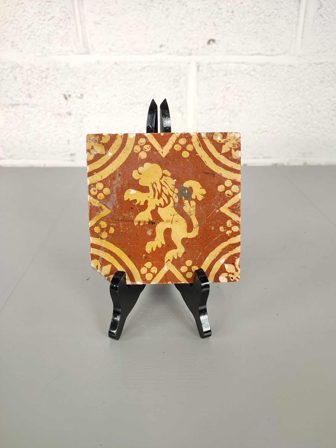 Antique Flemish fireplace tile