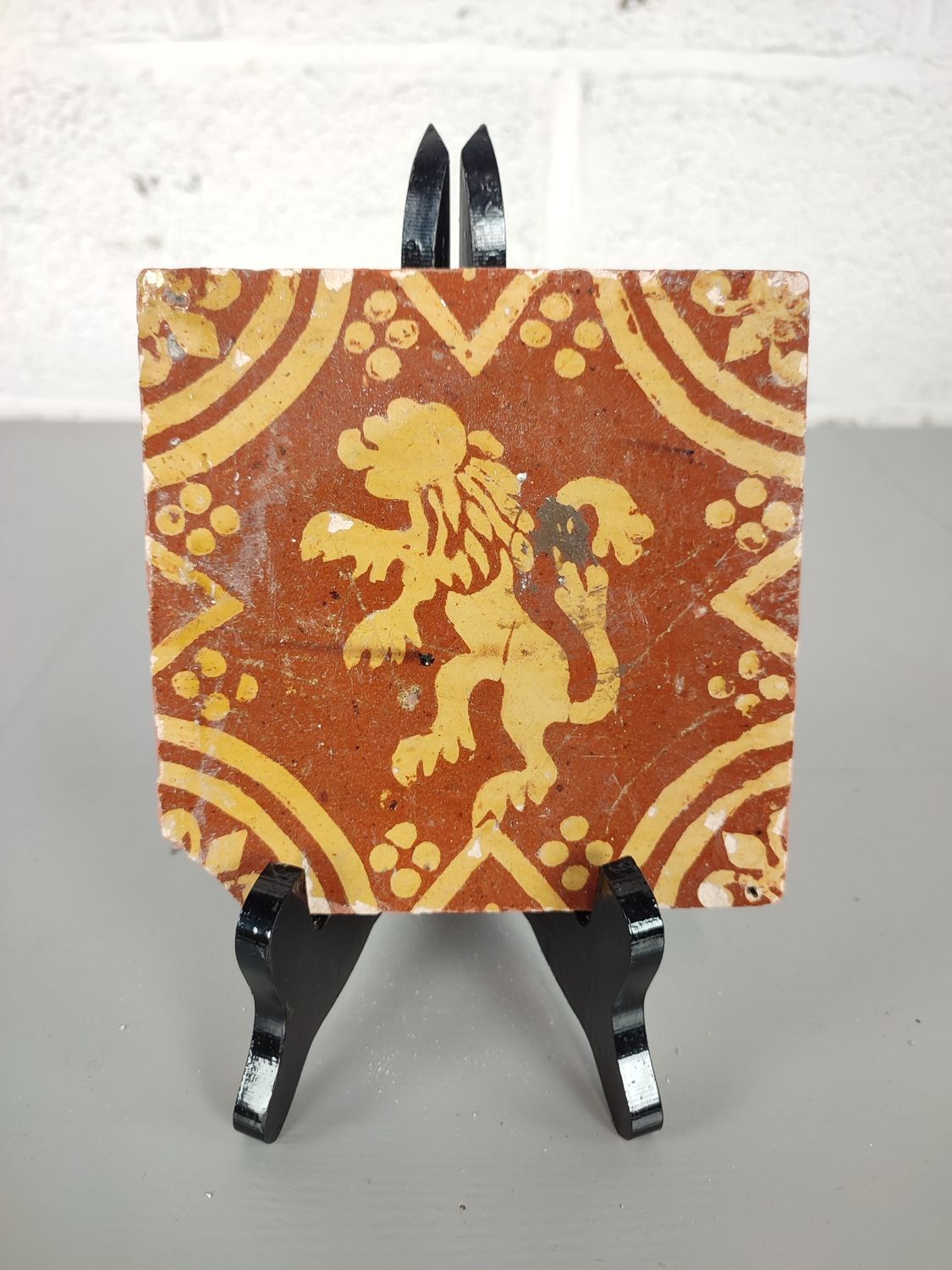 Antique Flemish fireplace tile