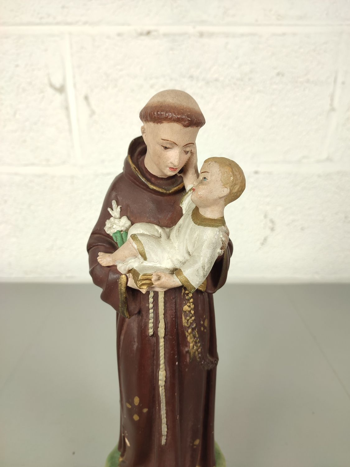 Plaster statue of St Anthony