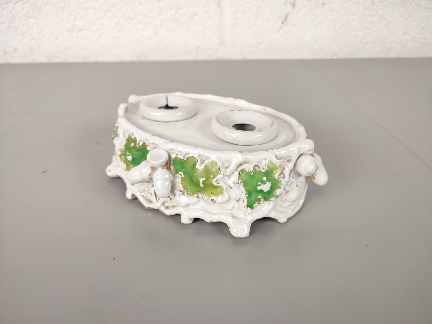 Antique porcelain inkstand