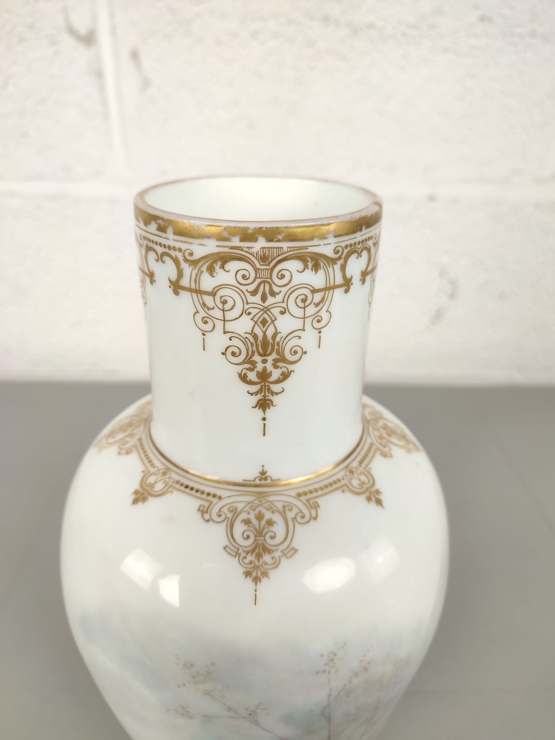 Antique white vase in Sèvres style