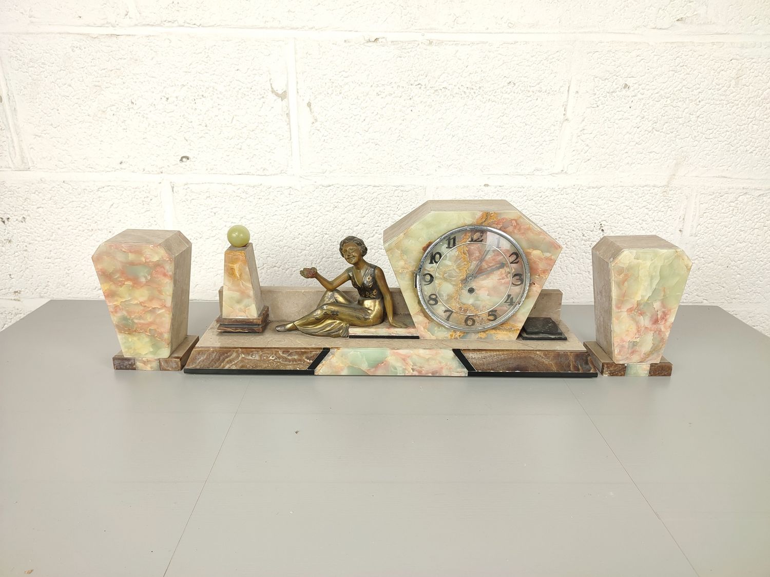 Marble art deco clock