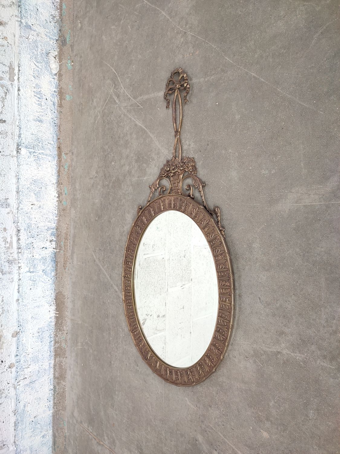 Vintage mirror in brass