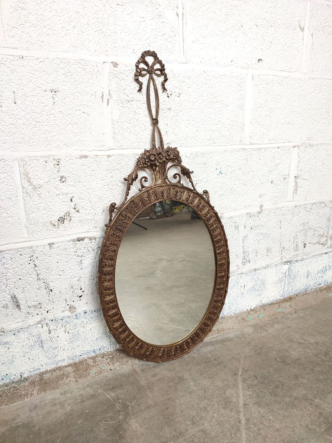 Vintage mirror in brass