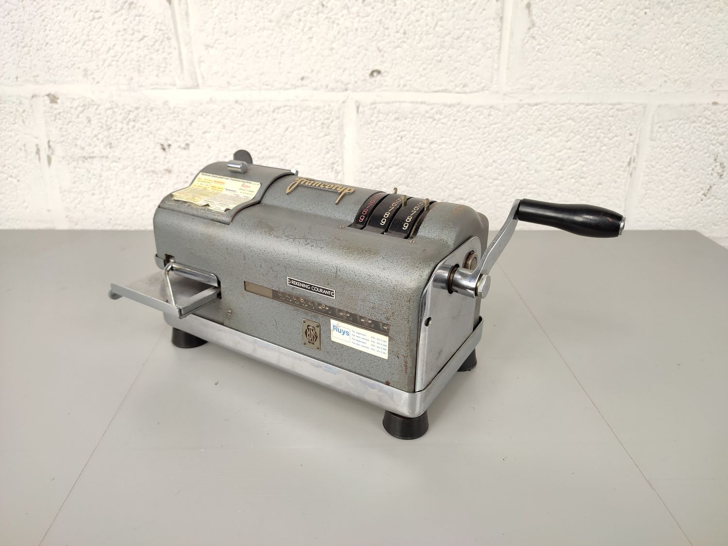 Old franking machine