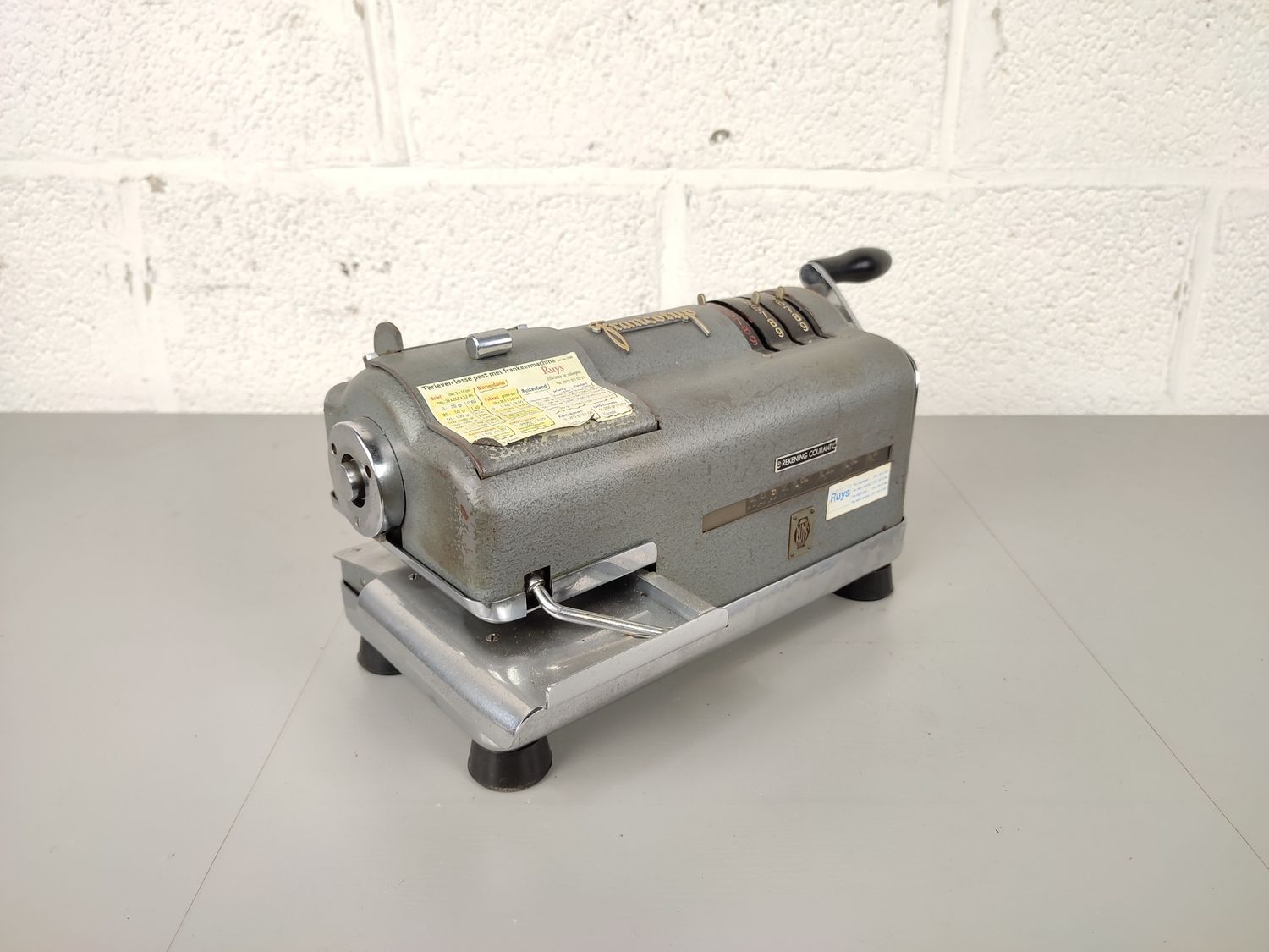Old franking machine