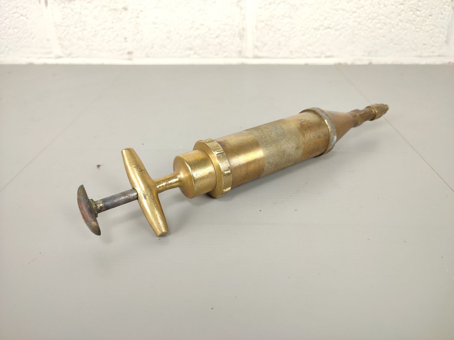 Antique brass grease pump