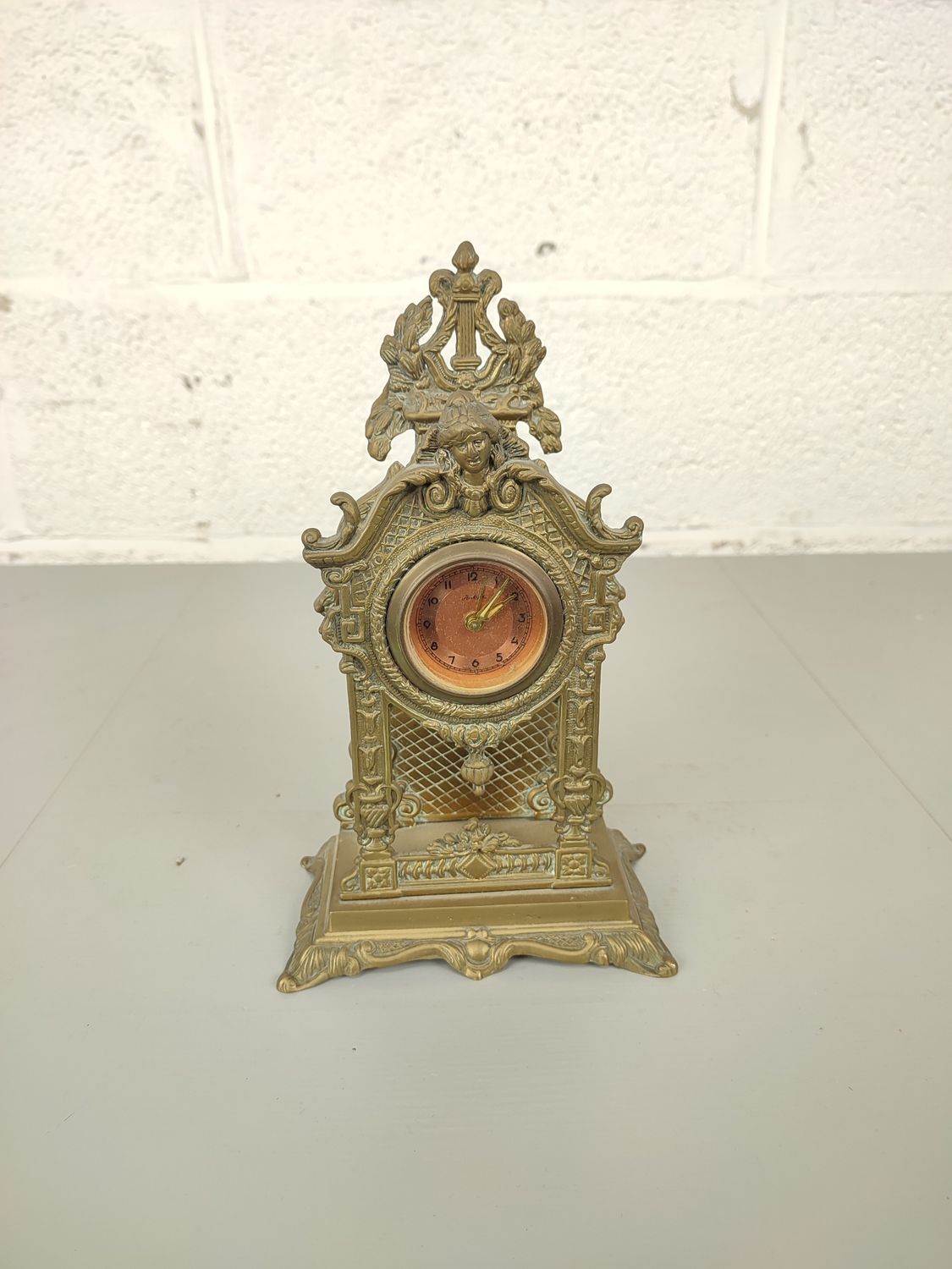 Brass table clock