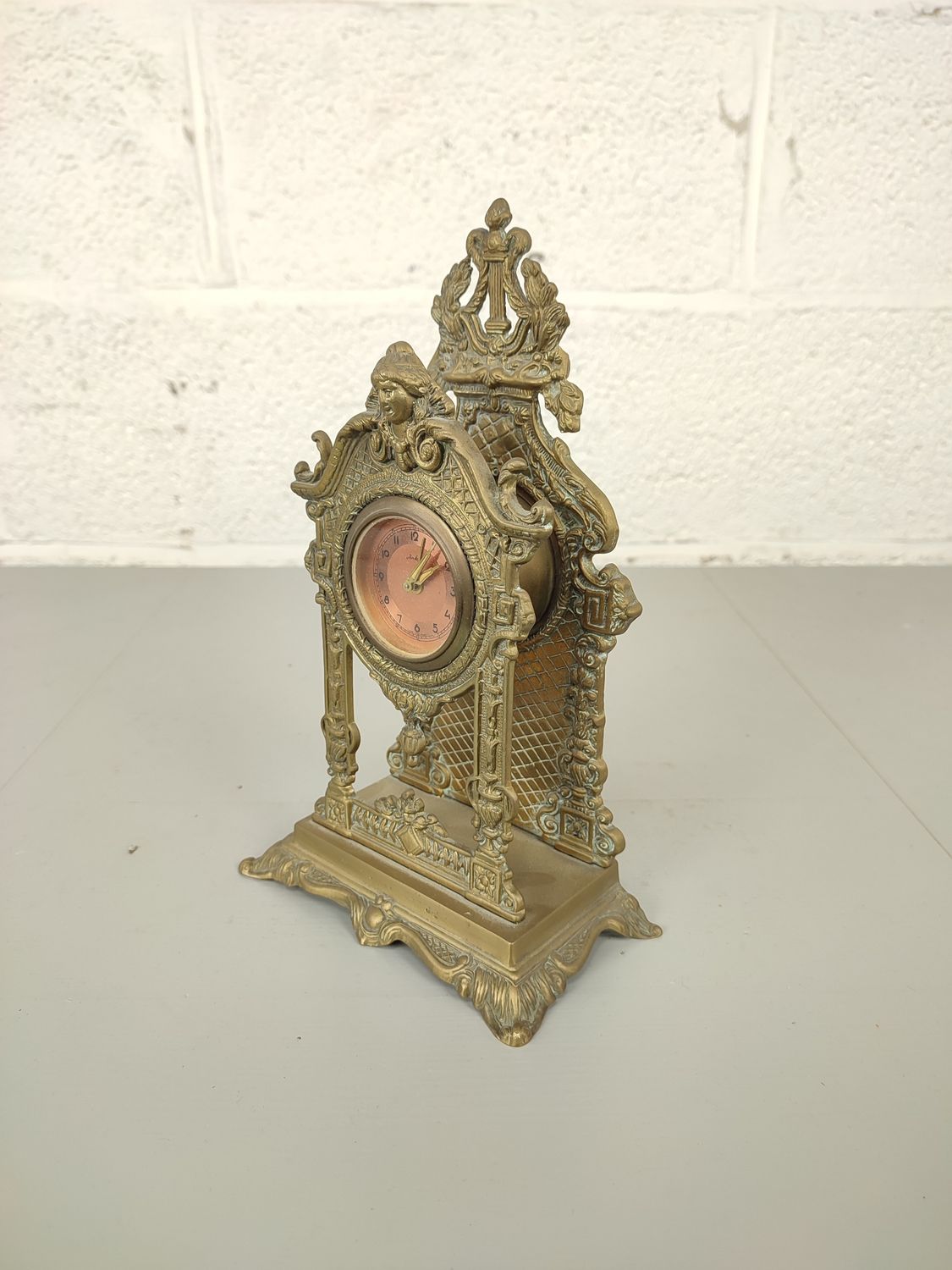 Brass table clock