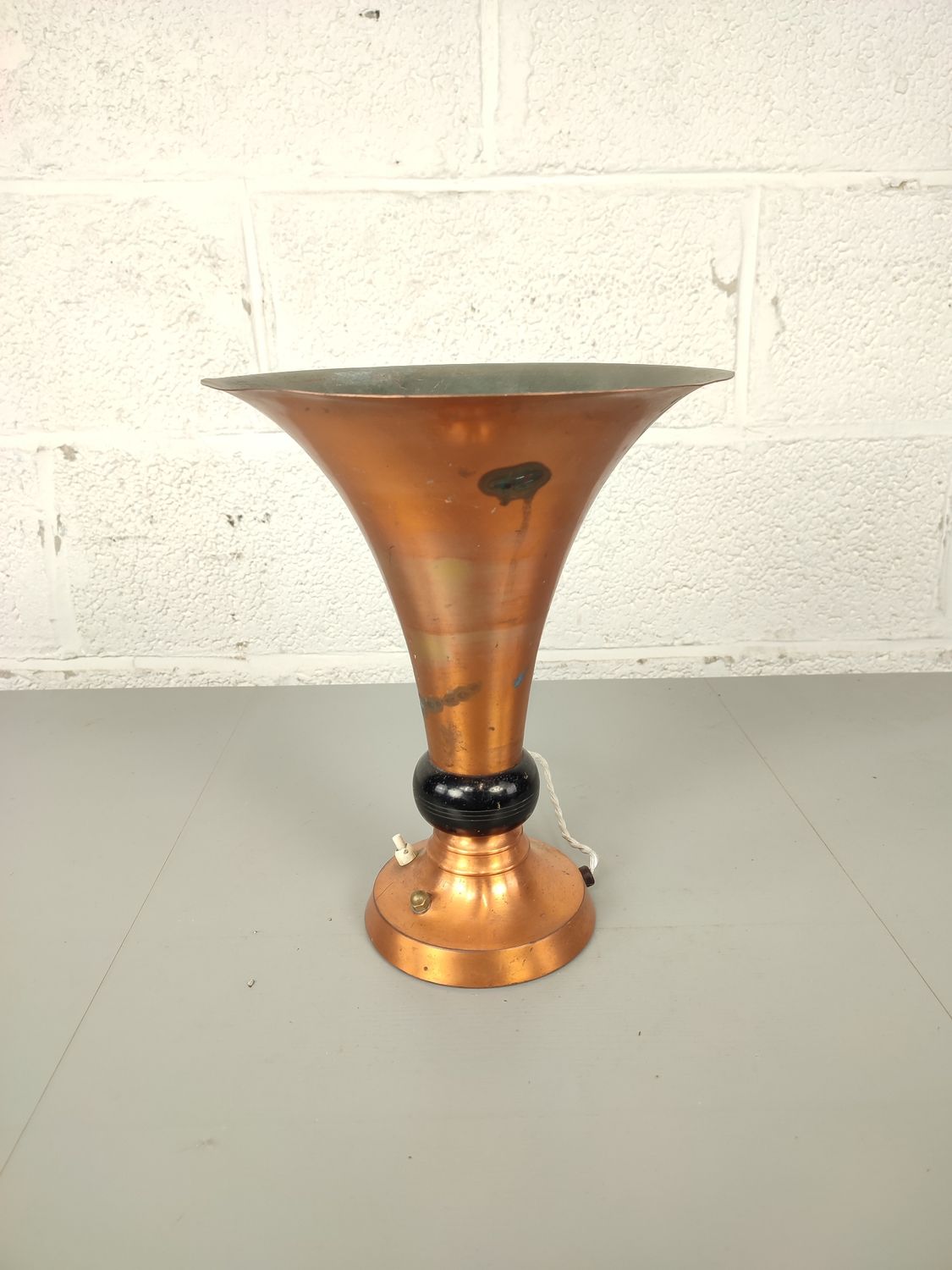 1950&#39;s copper table lamp