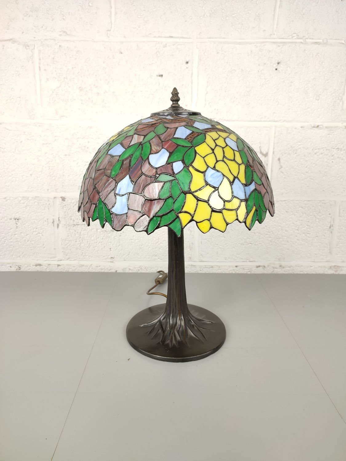 Large colorful Tiffany lamp