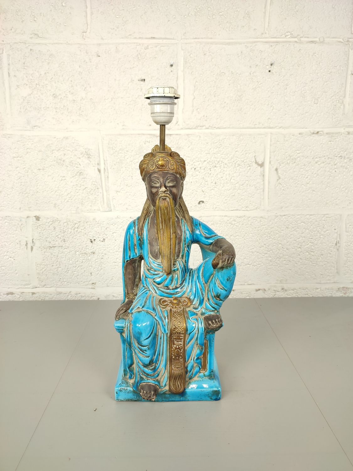 Porcelain lamp base Ugo Zaccagnini