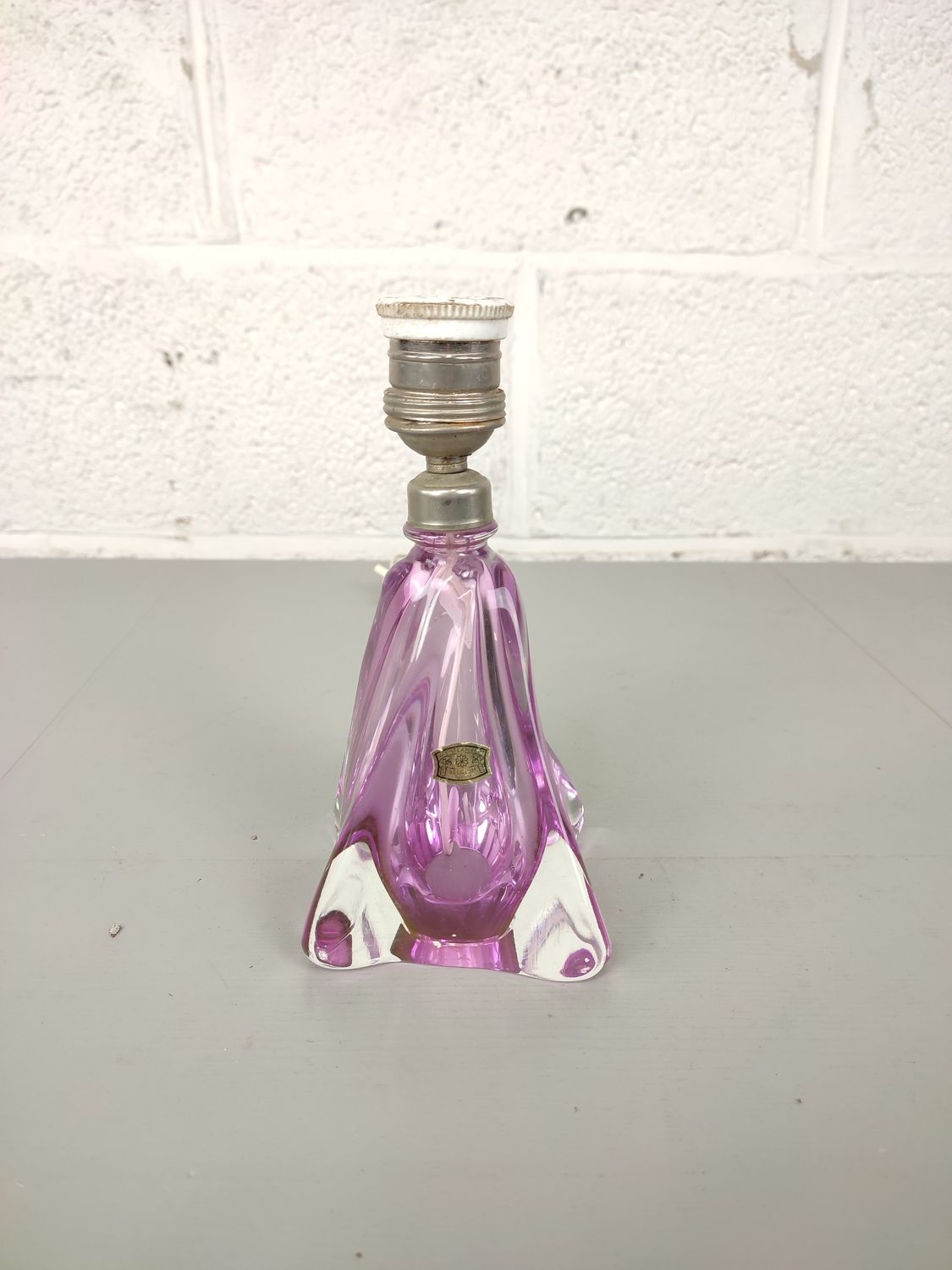 Crystal Val Saint Lambert lamp
