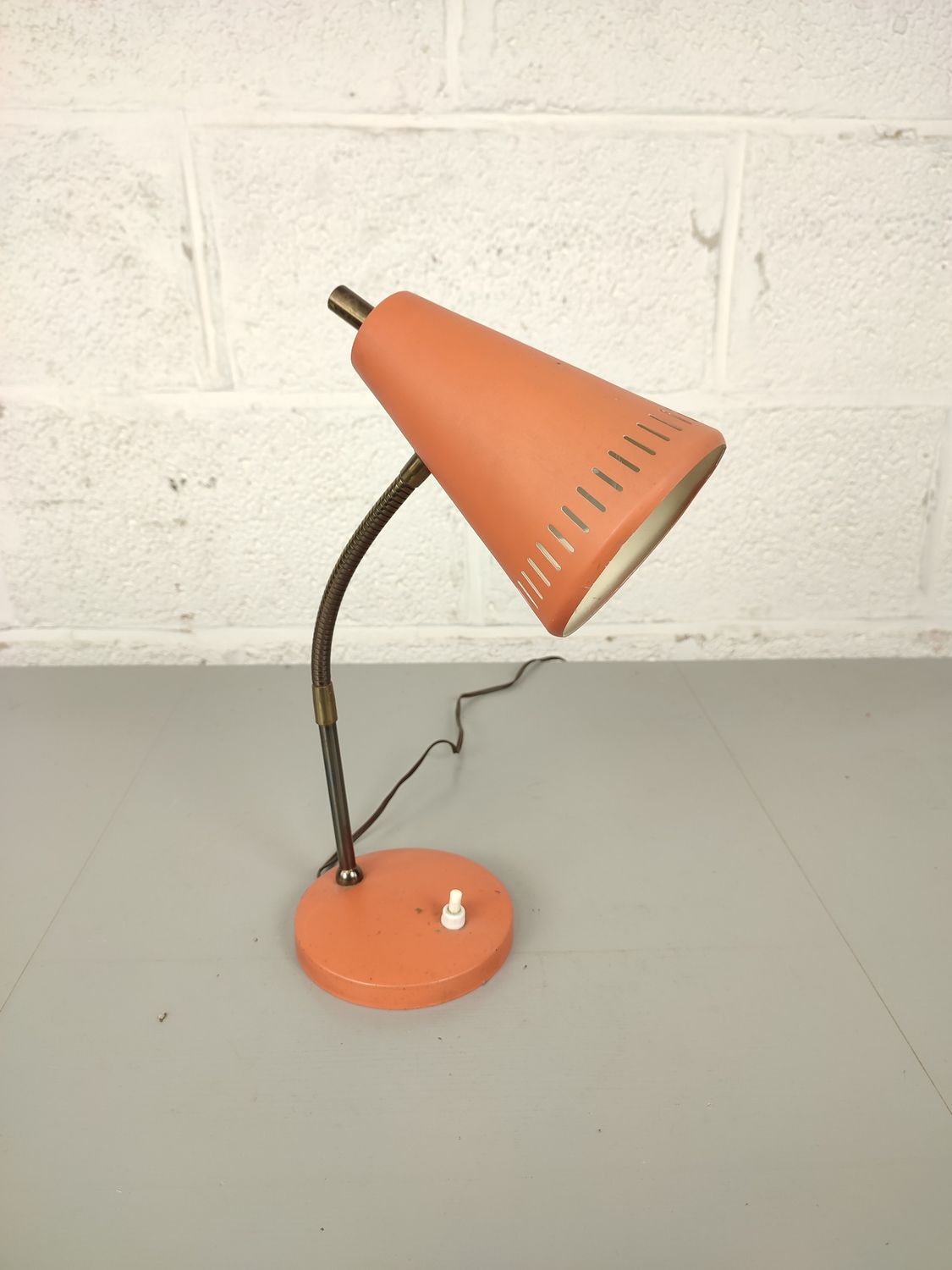 Vintage desklamp brown/orange