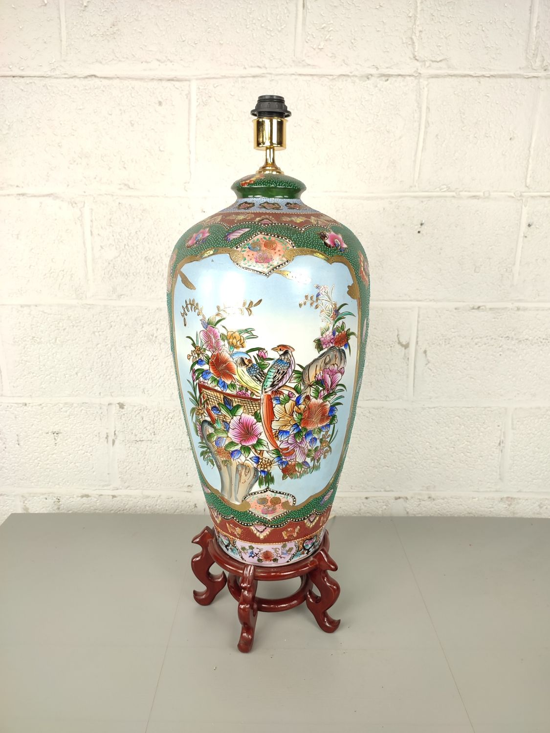 Very large Chinese porcelain lamp