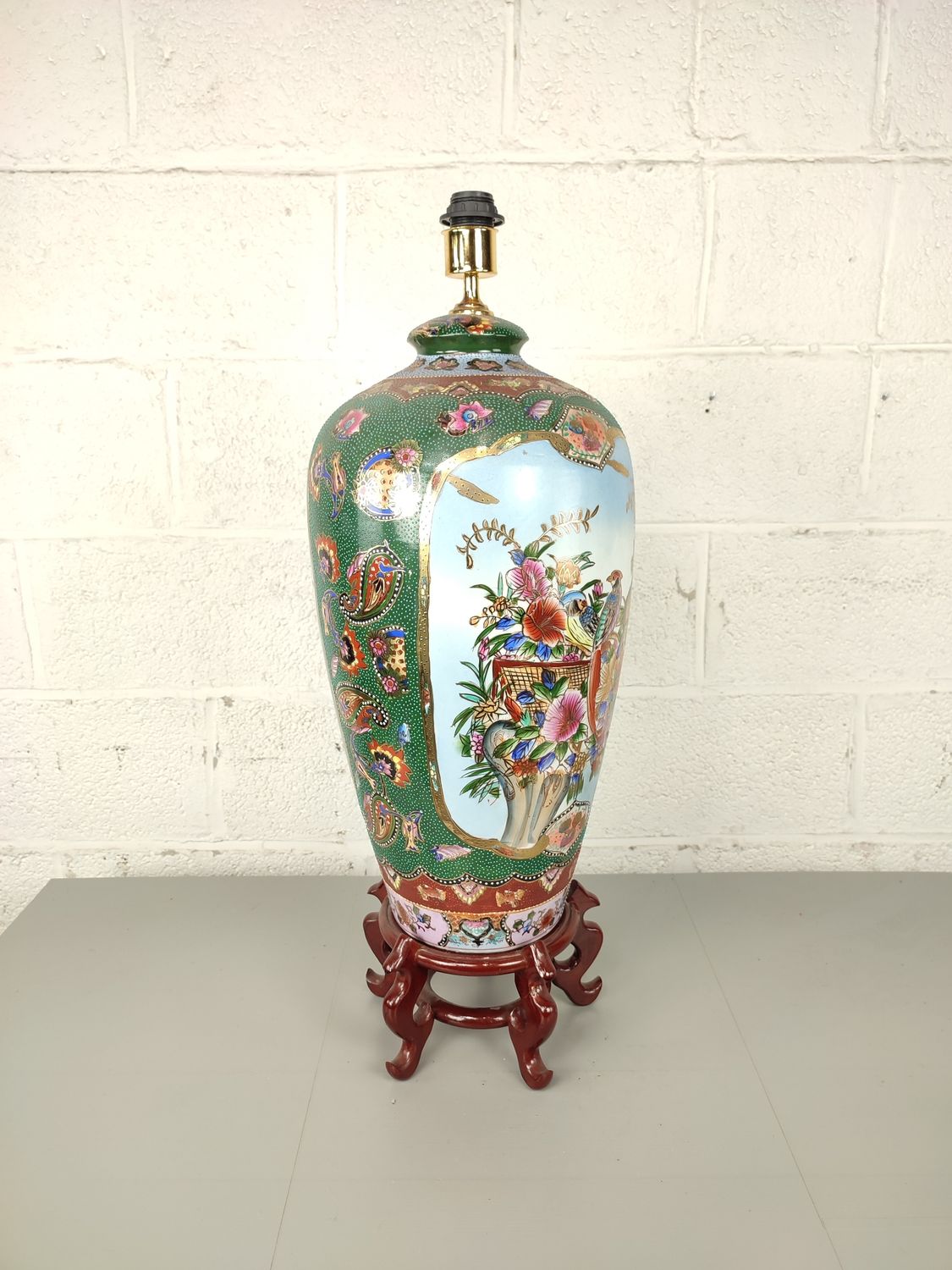 Very large Chinese porcelain lamp