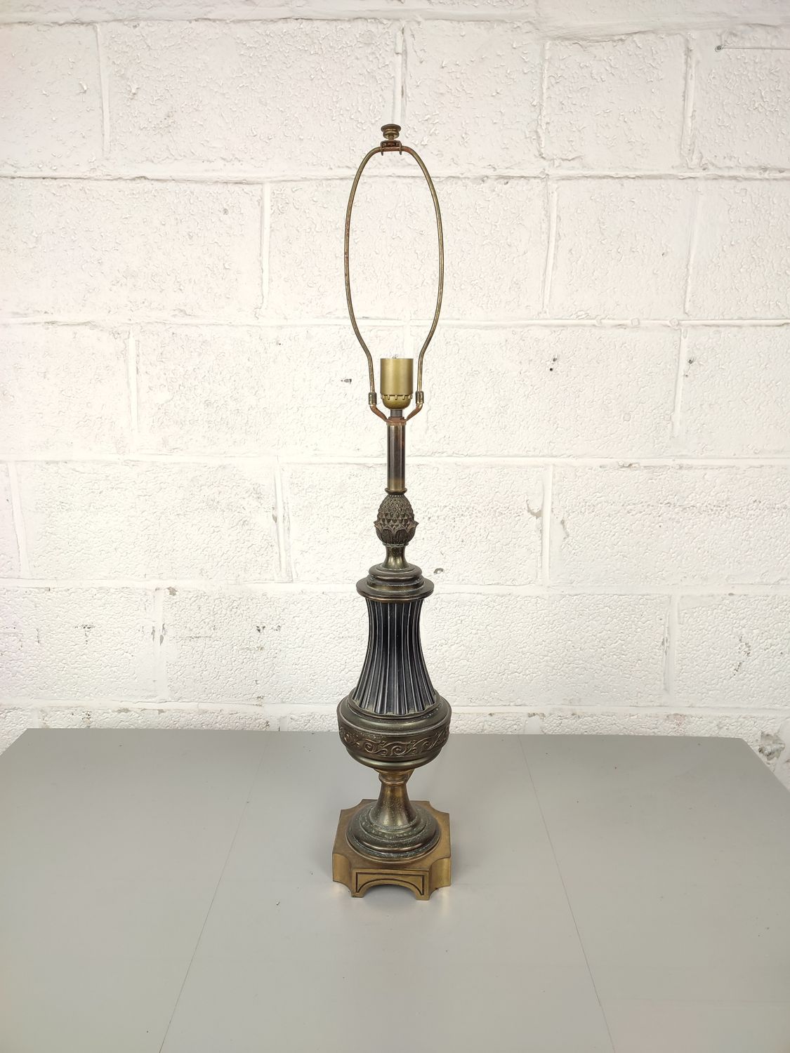 Large brass lamp base