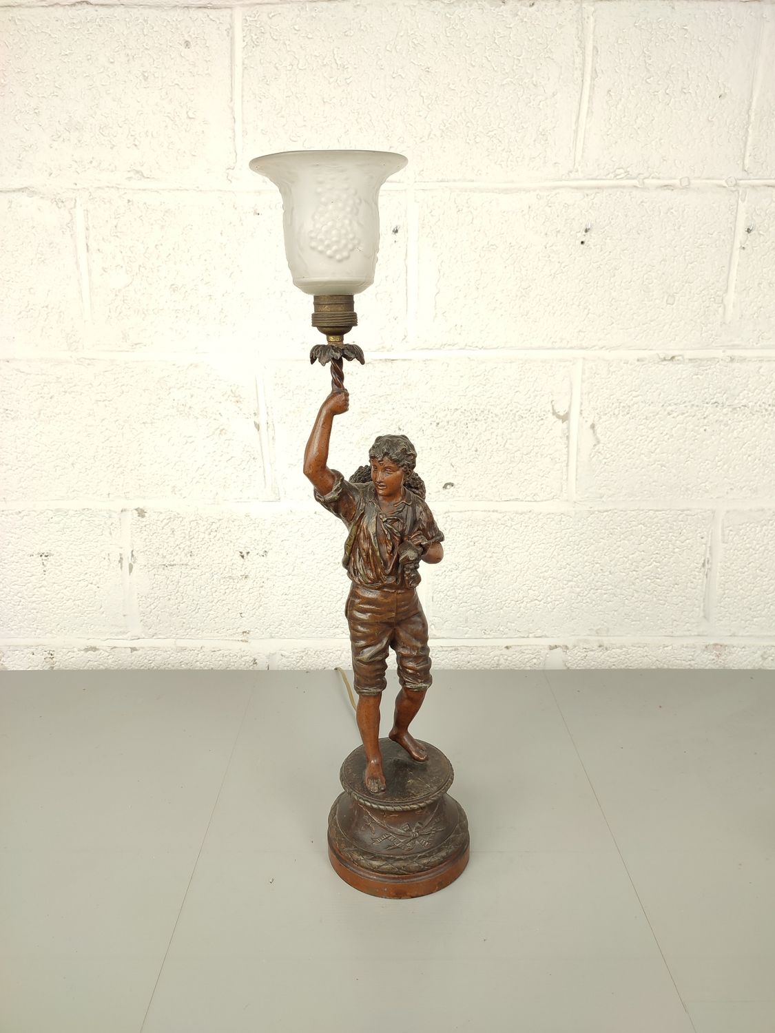Spelter statue table lamp