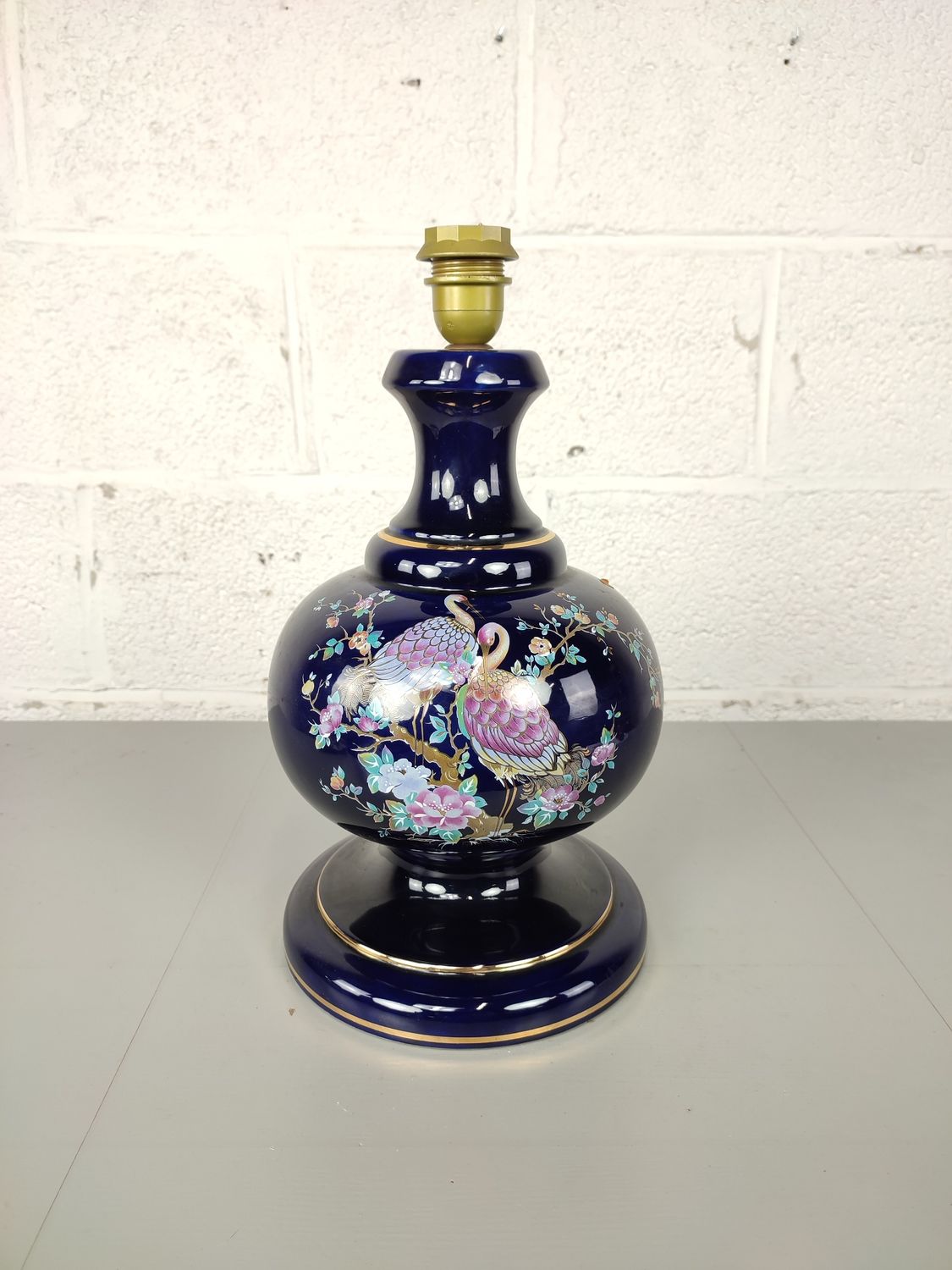 ​Cobalt blue Italian lamp base