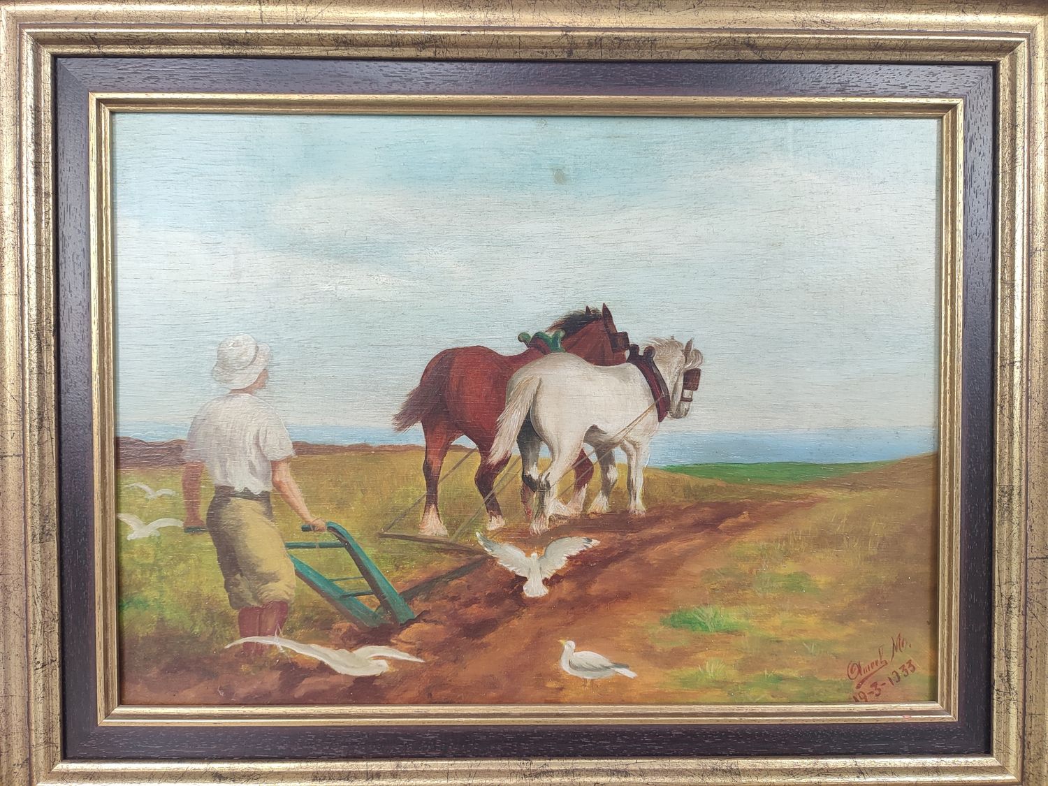 Aureel Mo - painting - draft horses