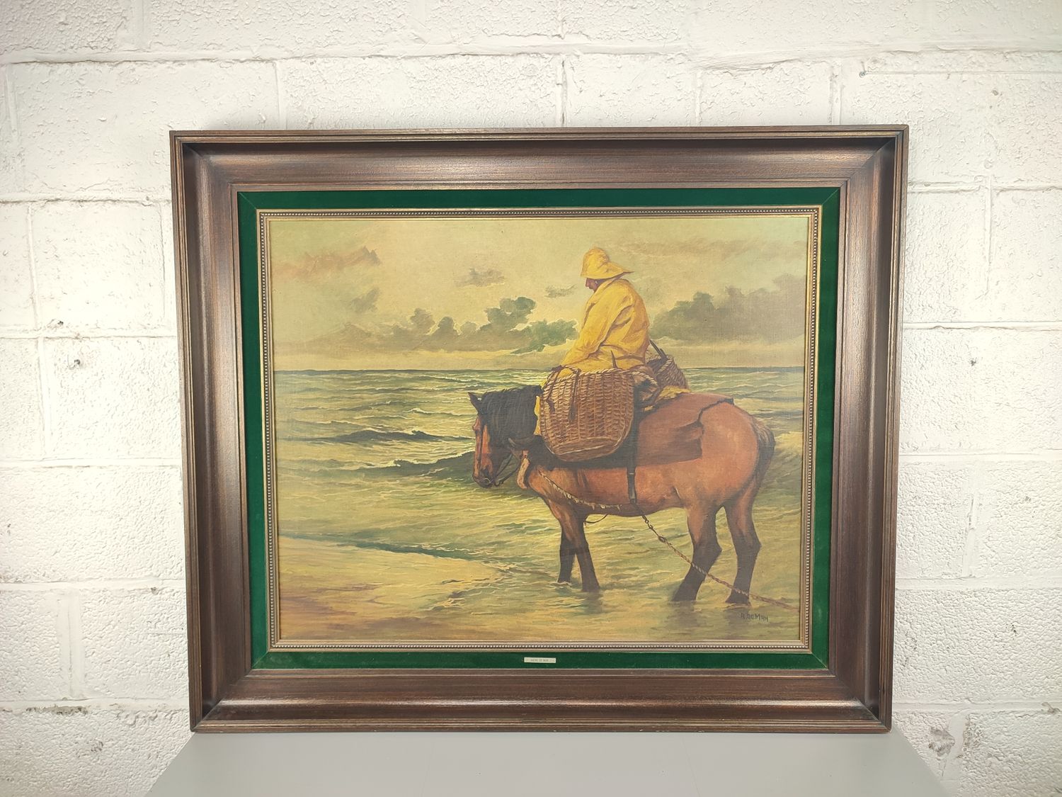 André De Man - painting - horse fisherman