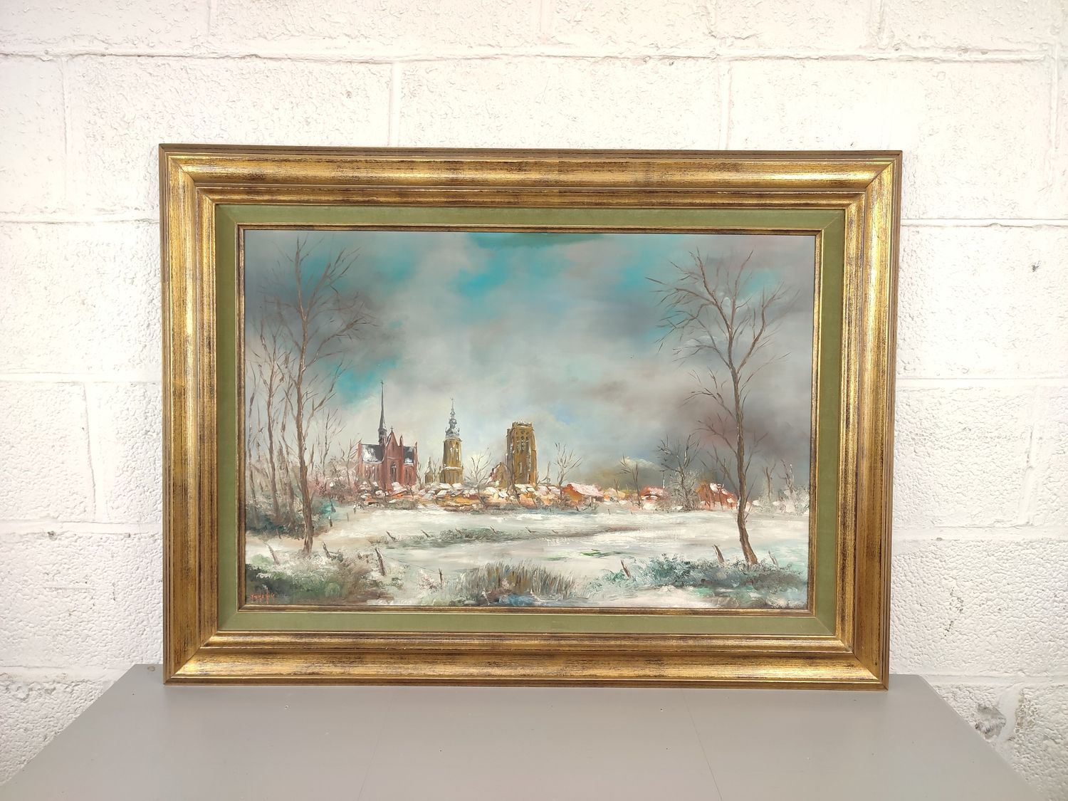 Georges Tahon - painting - Veurne in winter