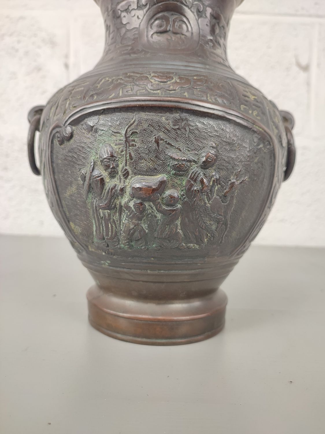 Antique bronze vase