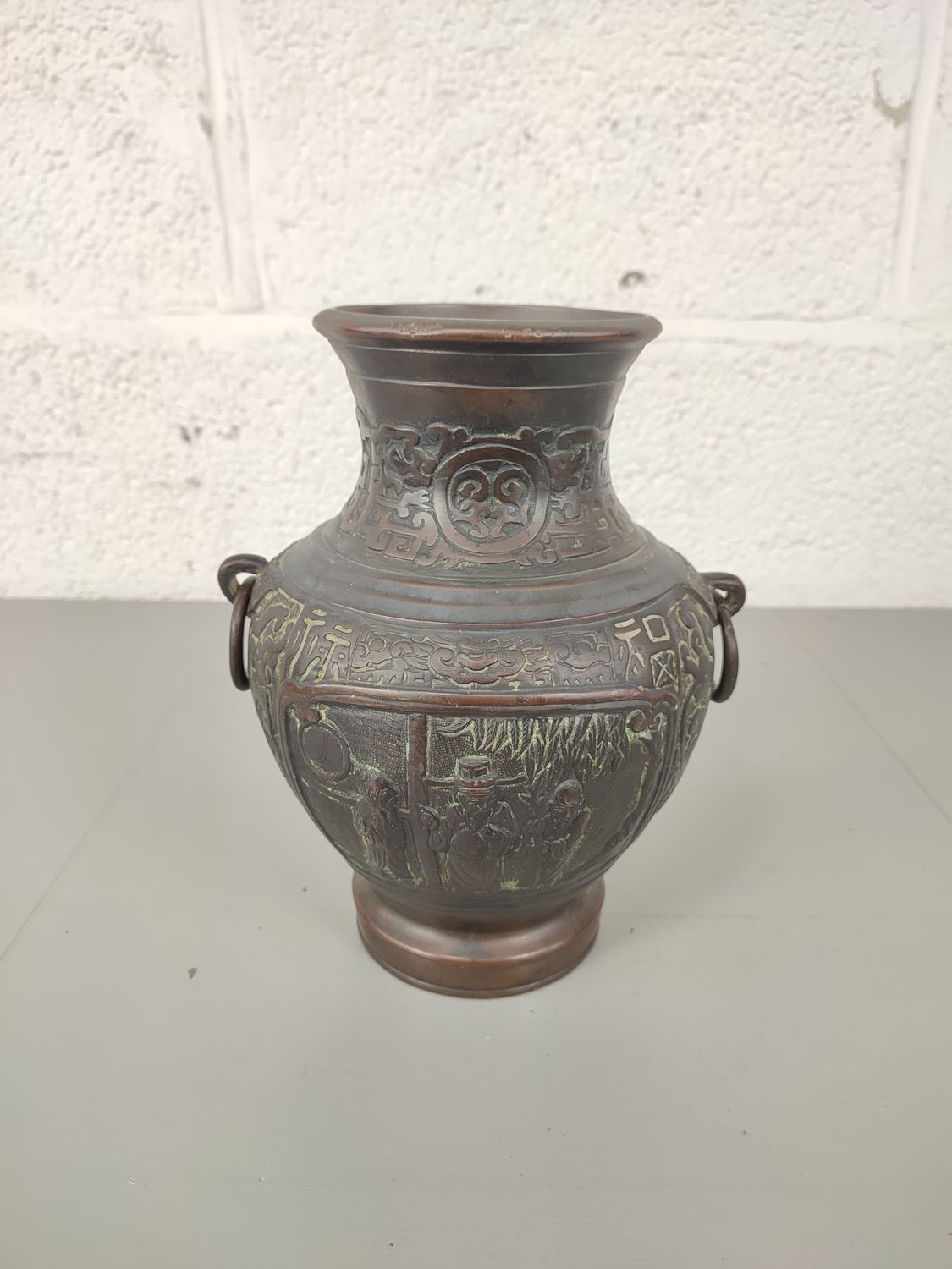 Antique bronze vase