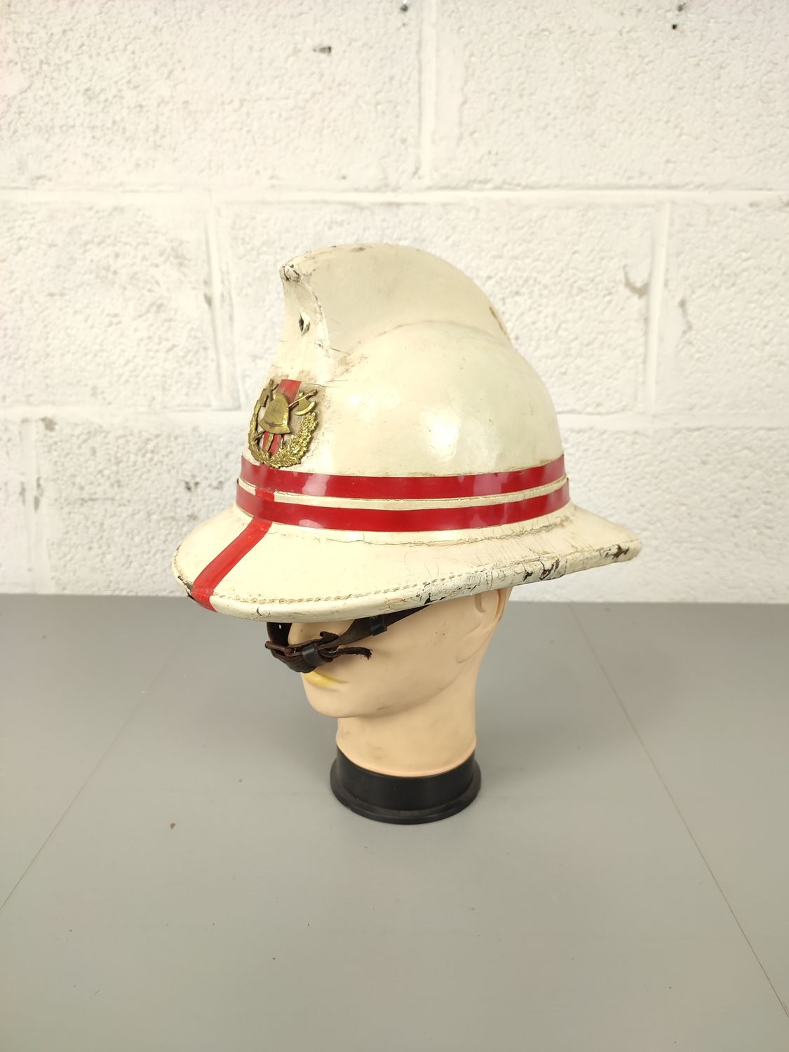 Old Belgian firefighter&#39;s helmet