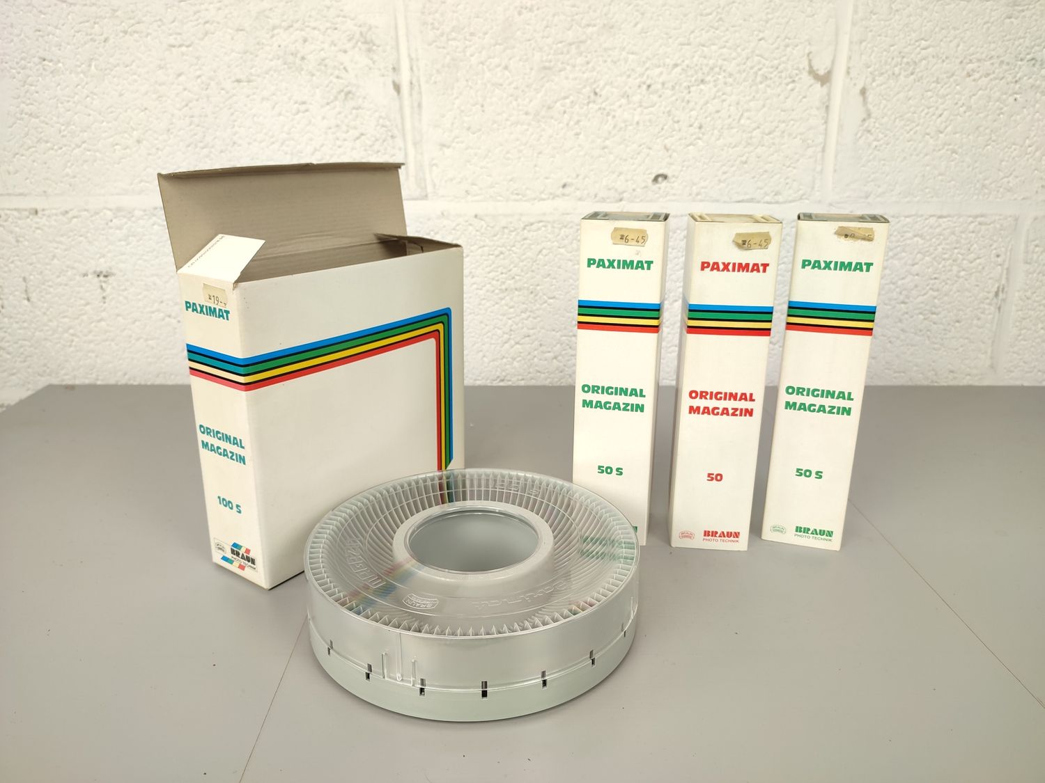 4 Braun Paximat slide magazines