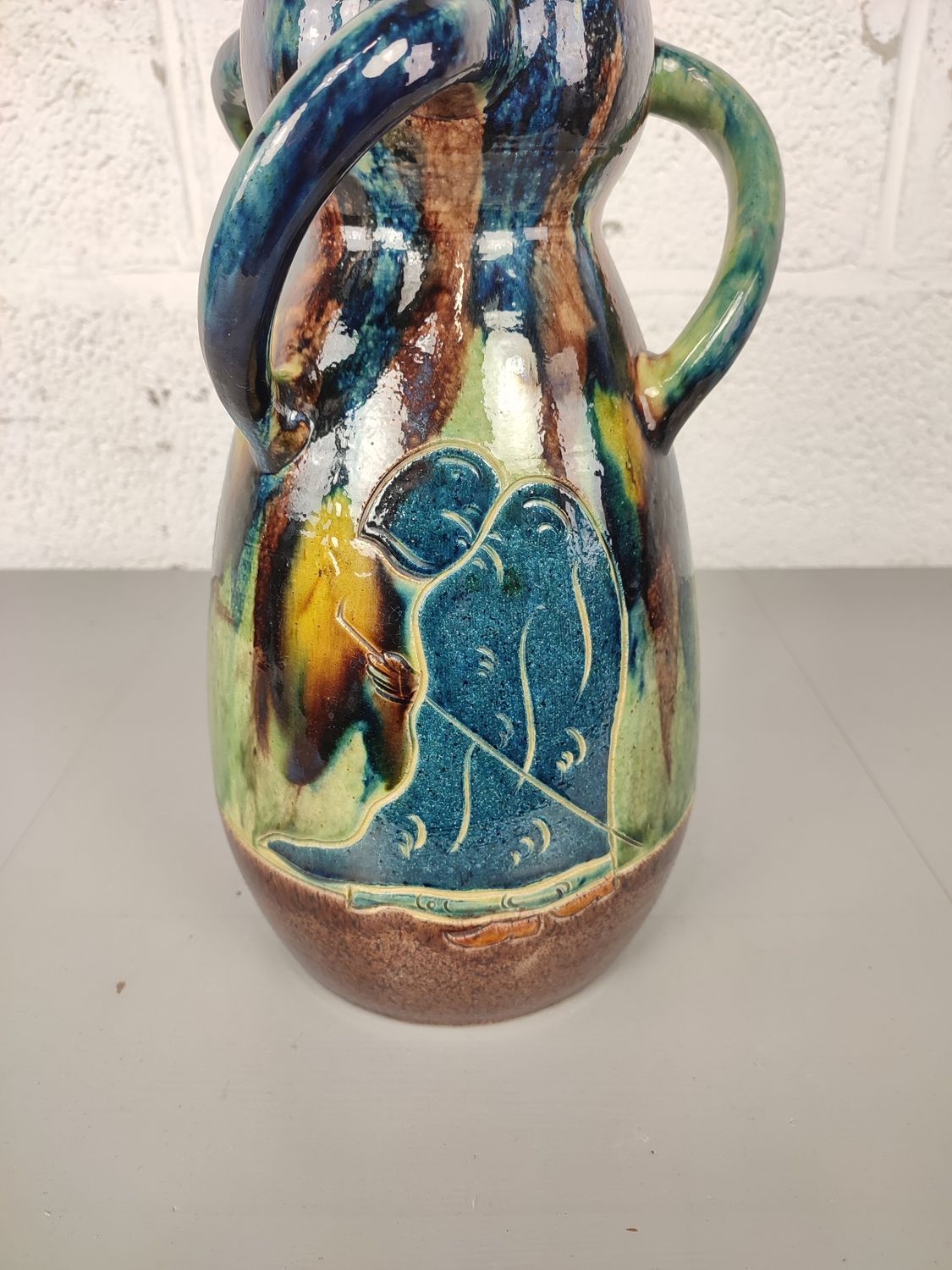 Vase in Flemish earthenware 38cm