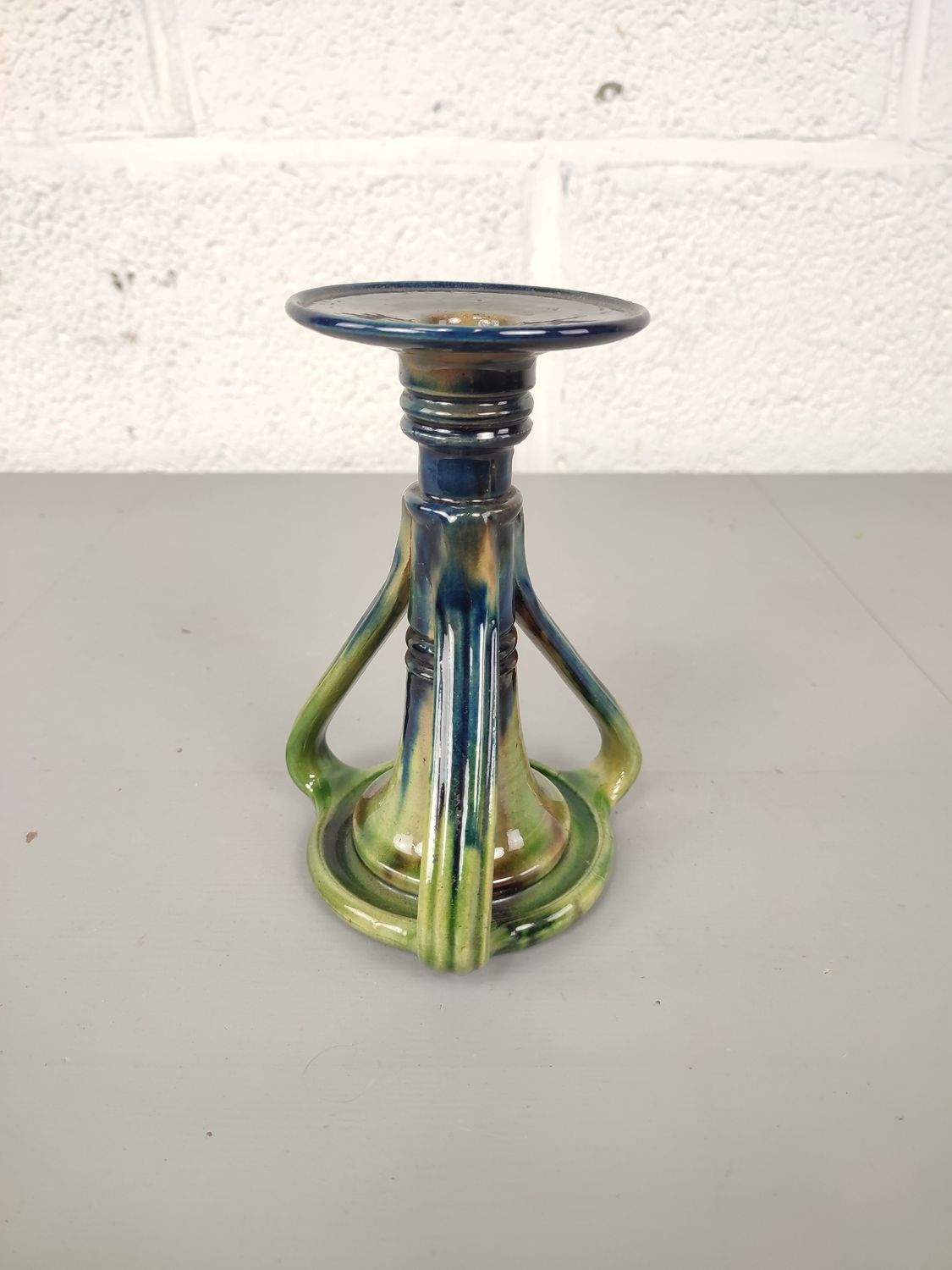 Candlestick in Flemish earthenware