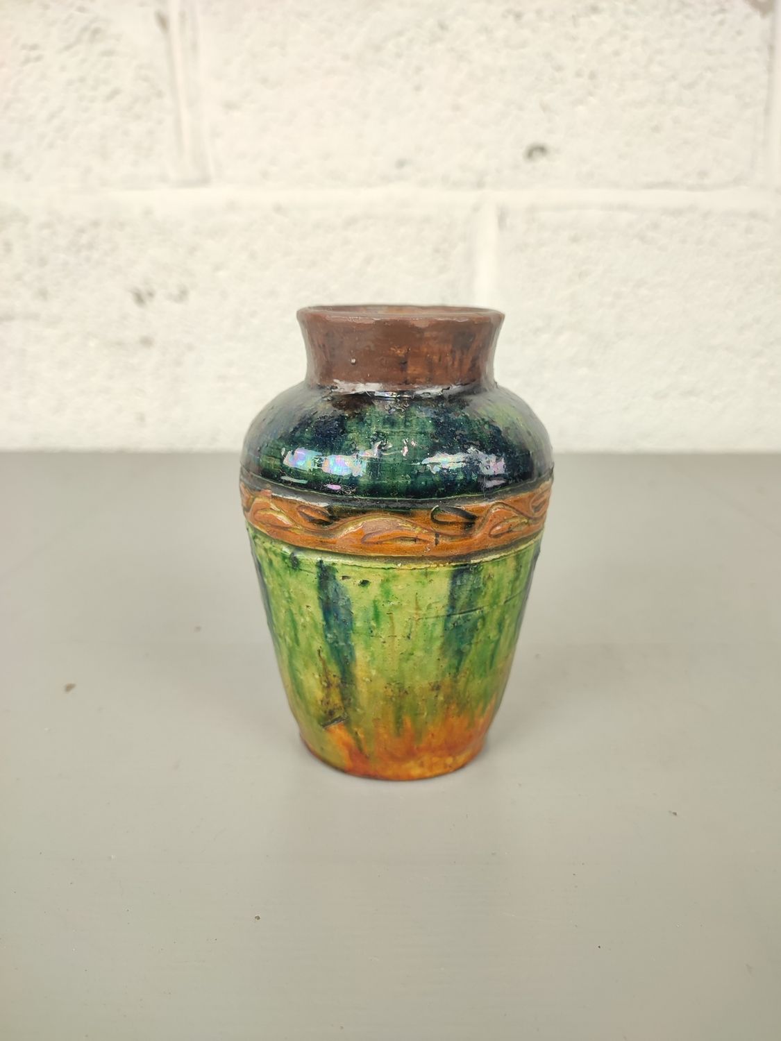 Vase in Flemish earthenware 14cm