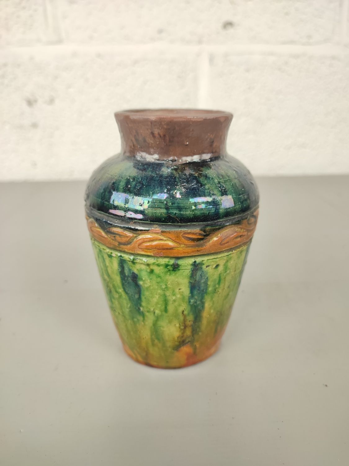 Vase in Flemish earthenware 14cm