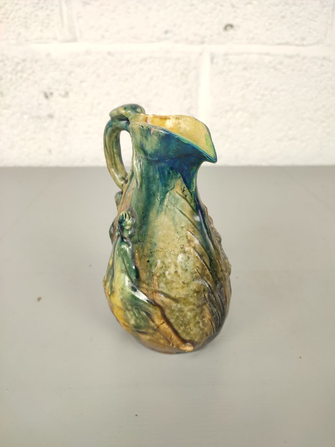 Art nouveau jug in Flemish earthenware