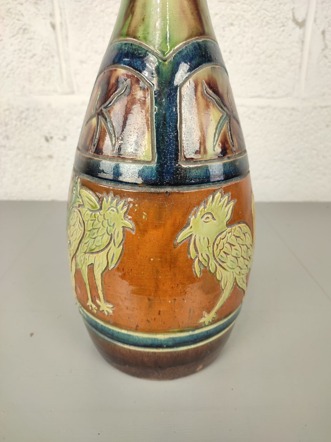 Flemish earthenware vase 42cm