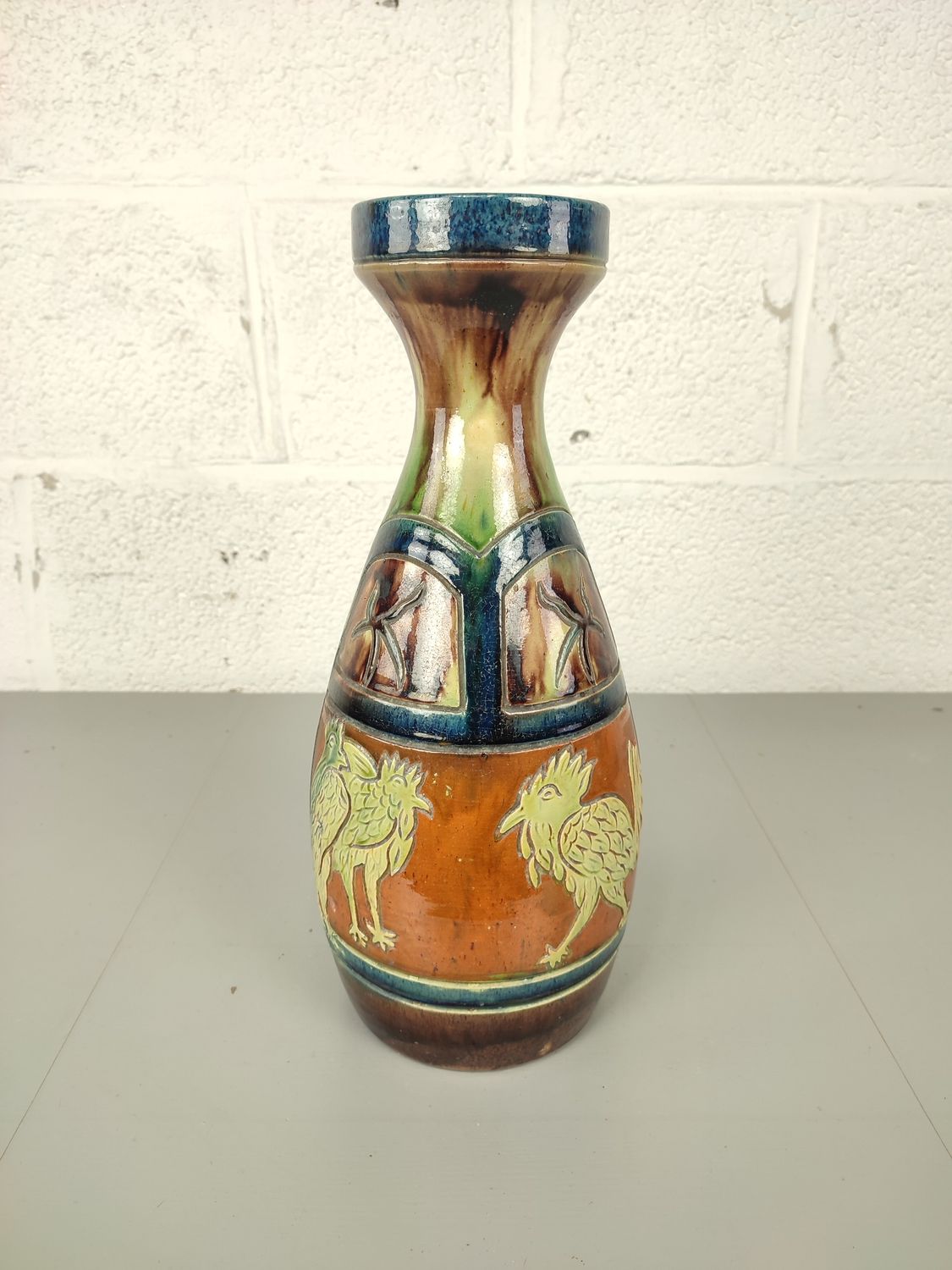 Flemish earthenware vase 42cm