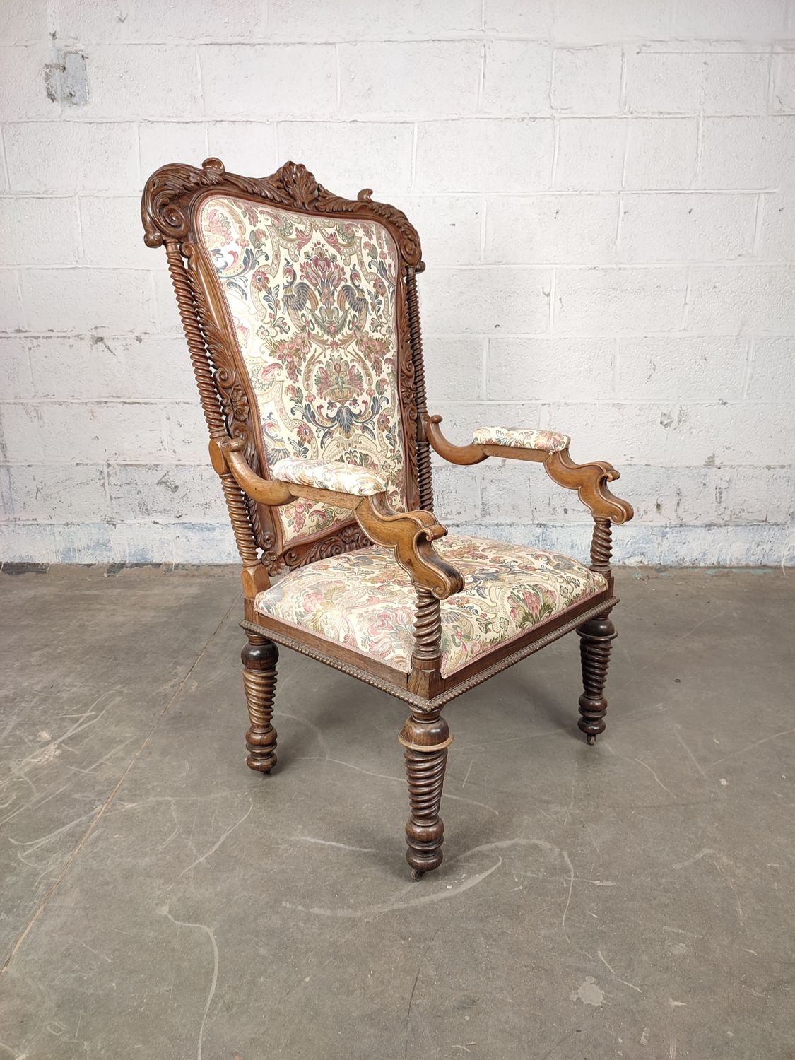 Very large antique armchair / throne
