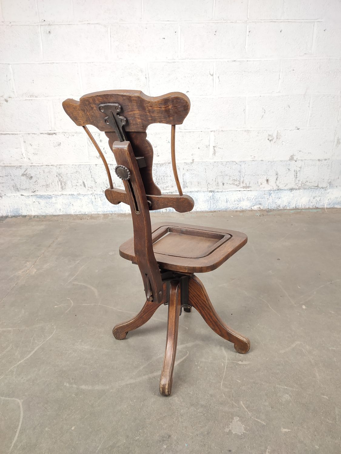 Antique wooden desk chair