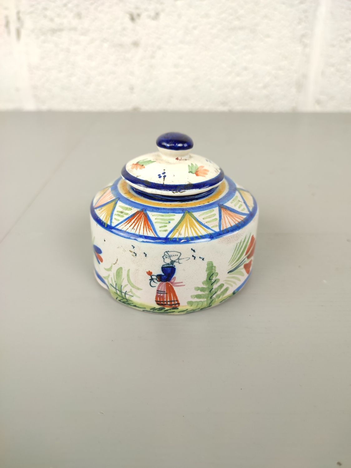 Henriot Quimper inkwell