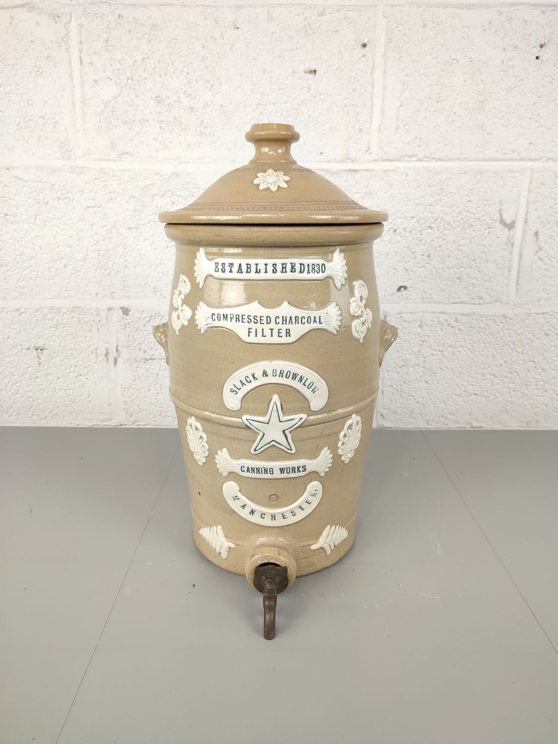 Antique water filter by Slack &amp; Brownlow