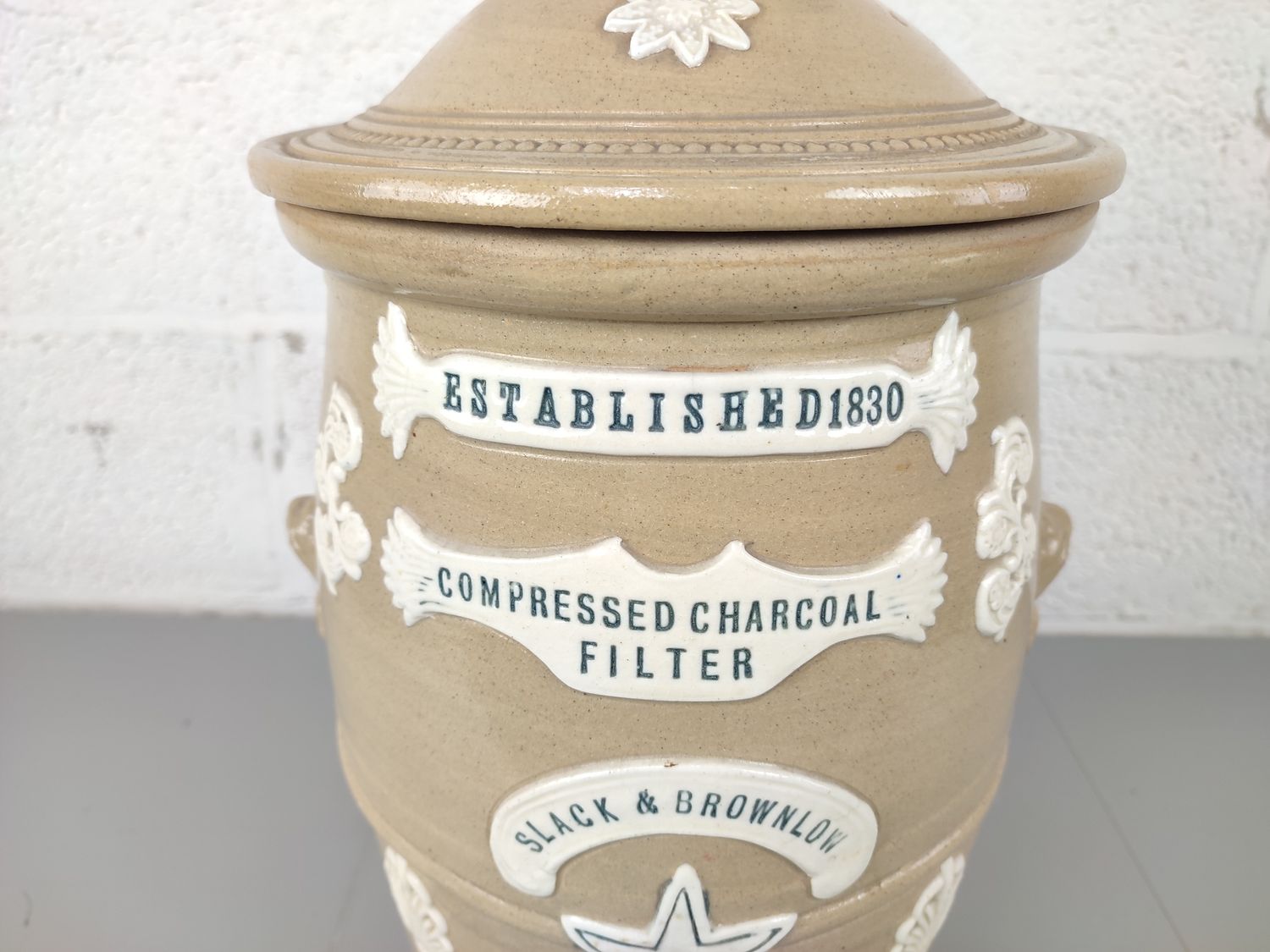 Antique water filter by Slack &amp; Brownlow