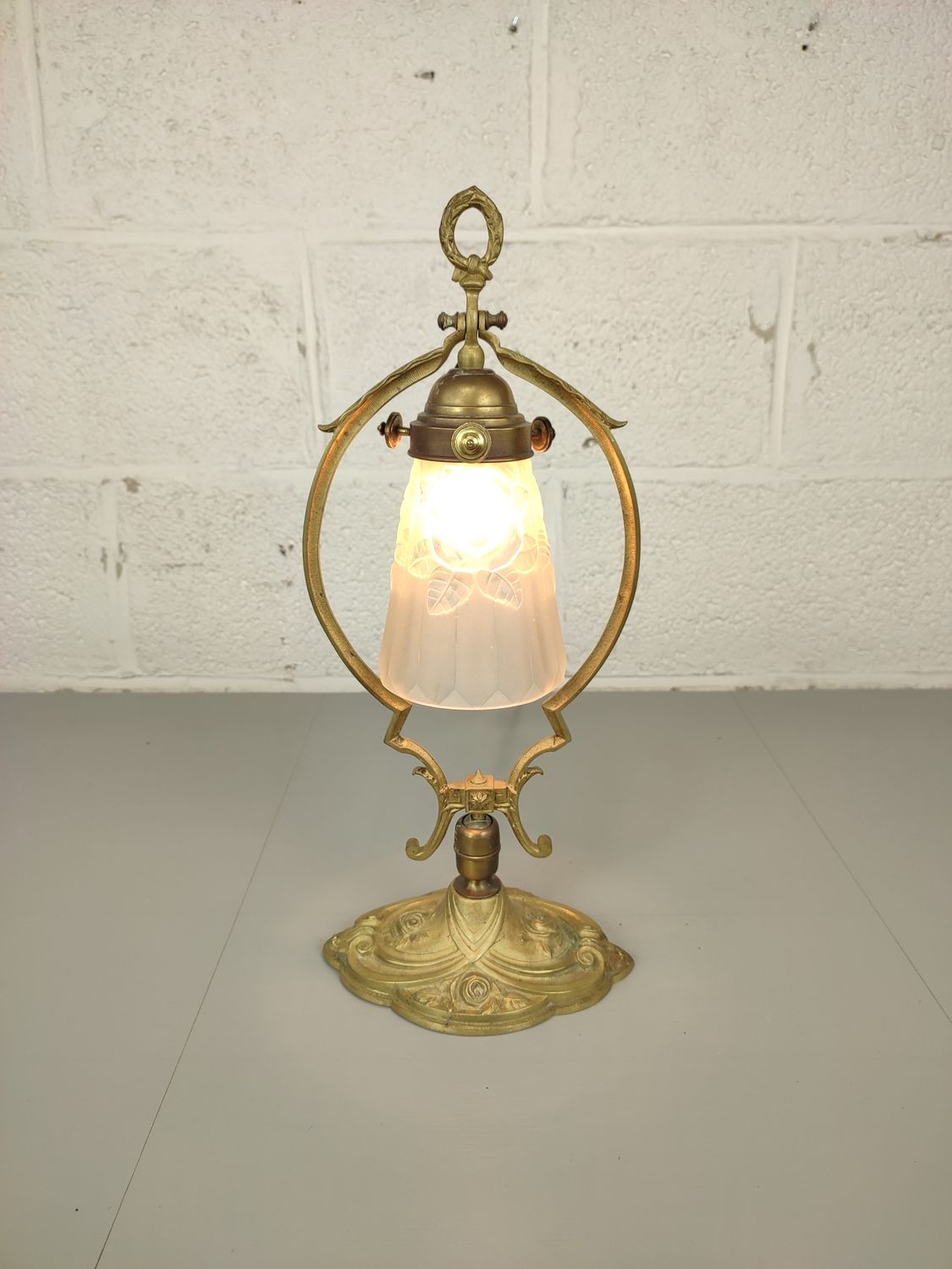 Antique bronze table lamp