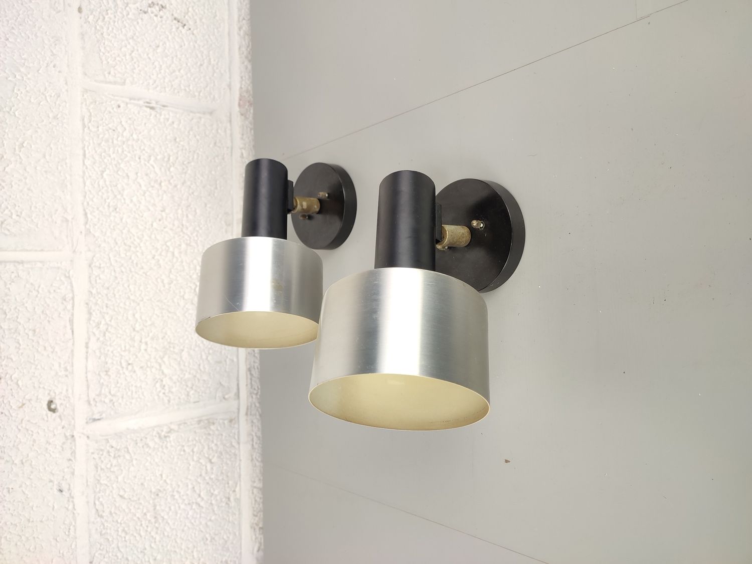 Pair of vintage Raak wall spots