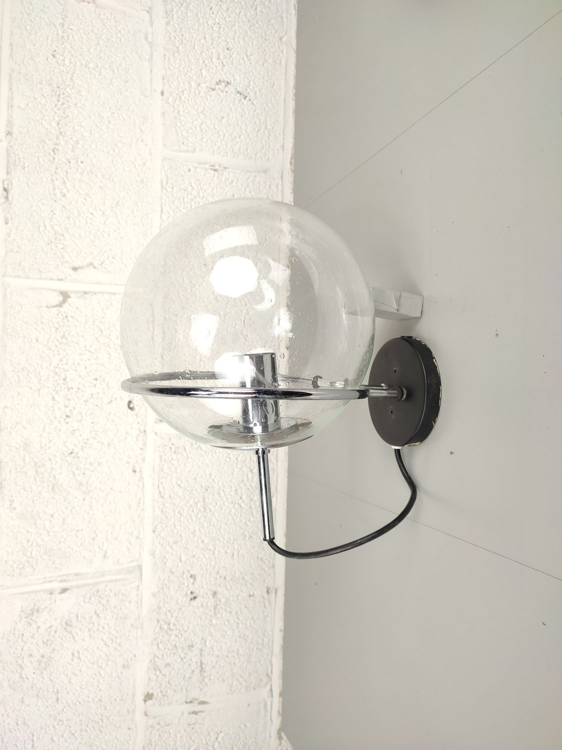 Vintage glass wall lamp