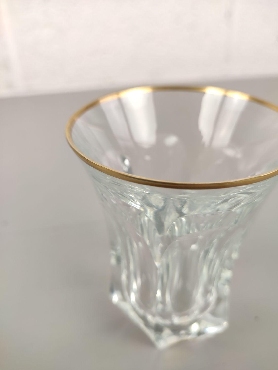 Crystal Moser glass, pope collection