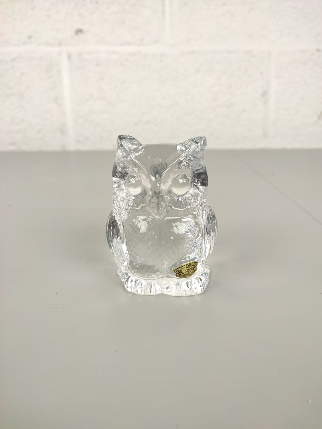 Little crystal owl by Val Saint Lambert